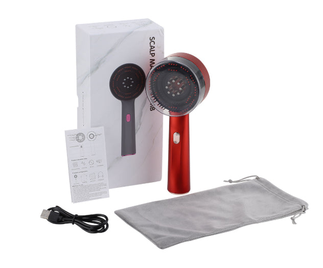 Hair Oiling Red Light Scalp Massager (One Set)