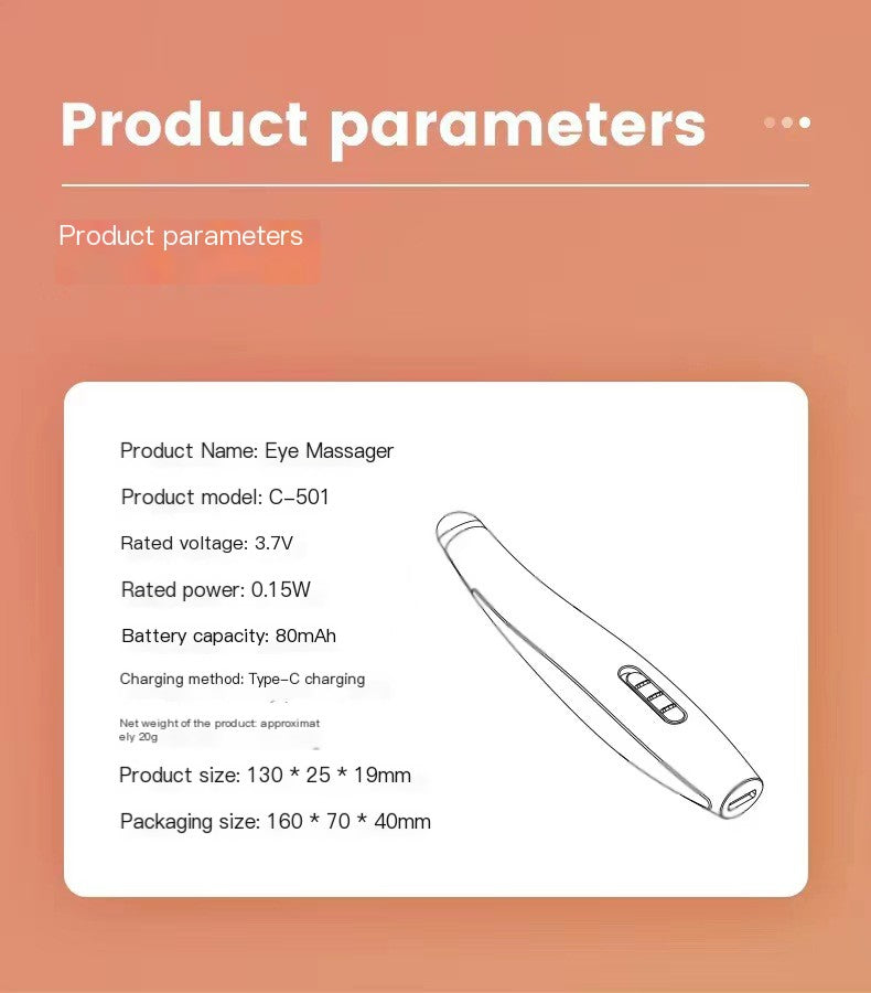 Eye Massager Pen for Dark Circles and Wrinkles Relief
